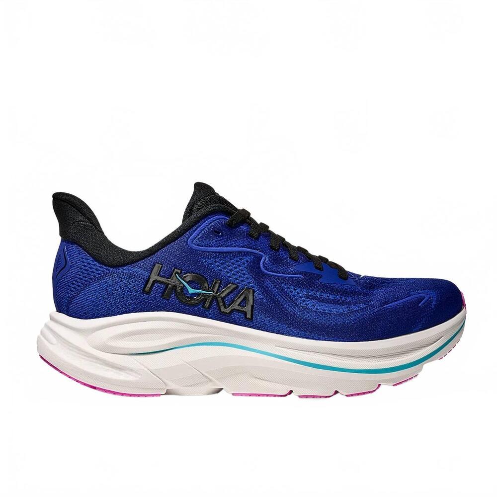 NEW HOKA women's clifton 10 running shoes - wide in night sky/ultramarine